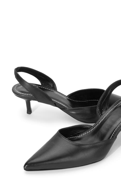Staud Sebastion Slingback Pointed Toe Pump In Black