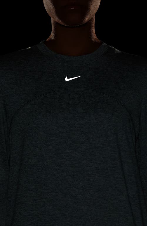 Shop Nike Dri-fit Swift Element Uv Running Top In Smoke Grey/reflective Silv