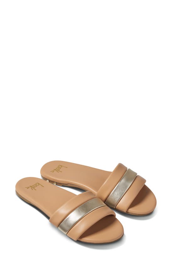Shop Beek Calibird Slide Sandal In Platinum/ Beach