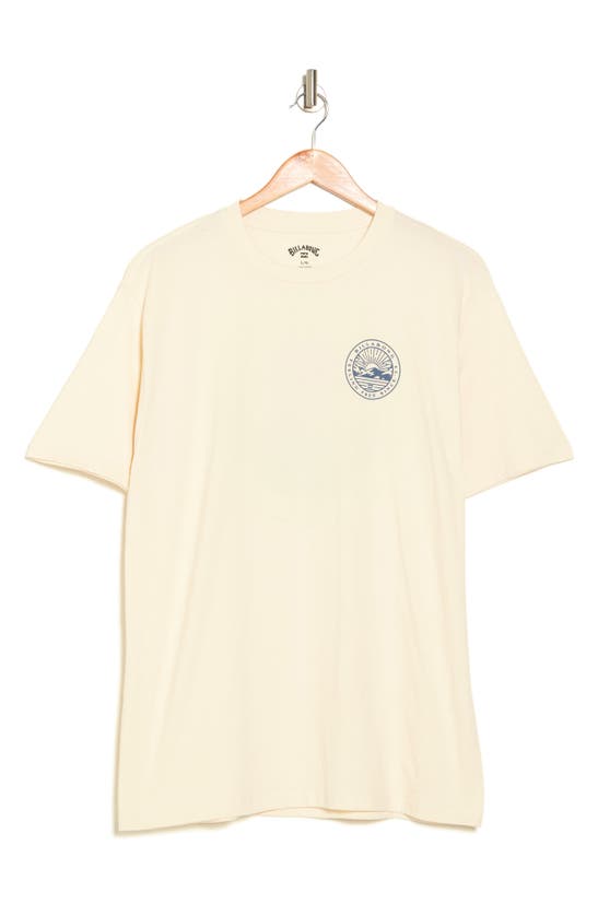 Billabong Passing Cotton Graphic T-shirt In Cream