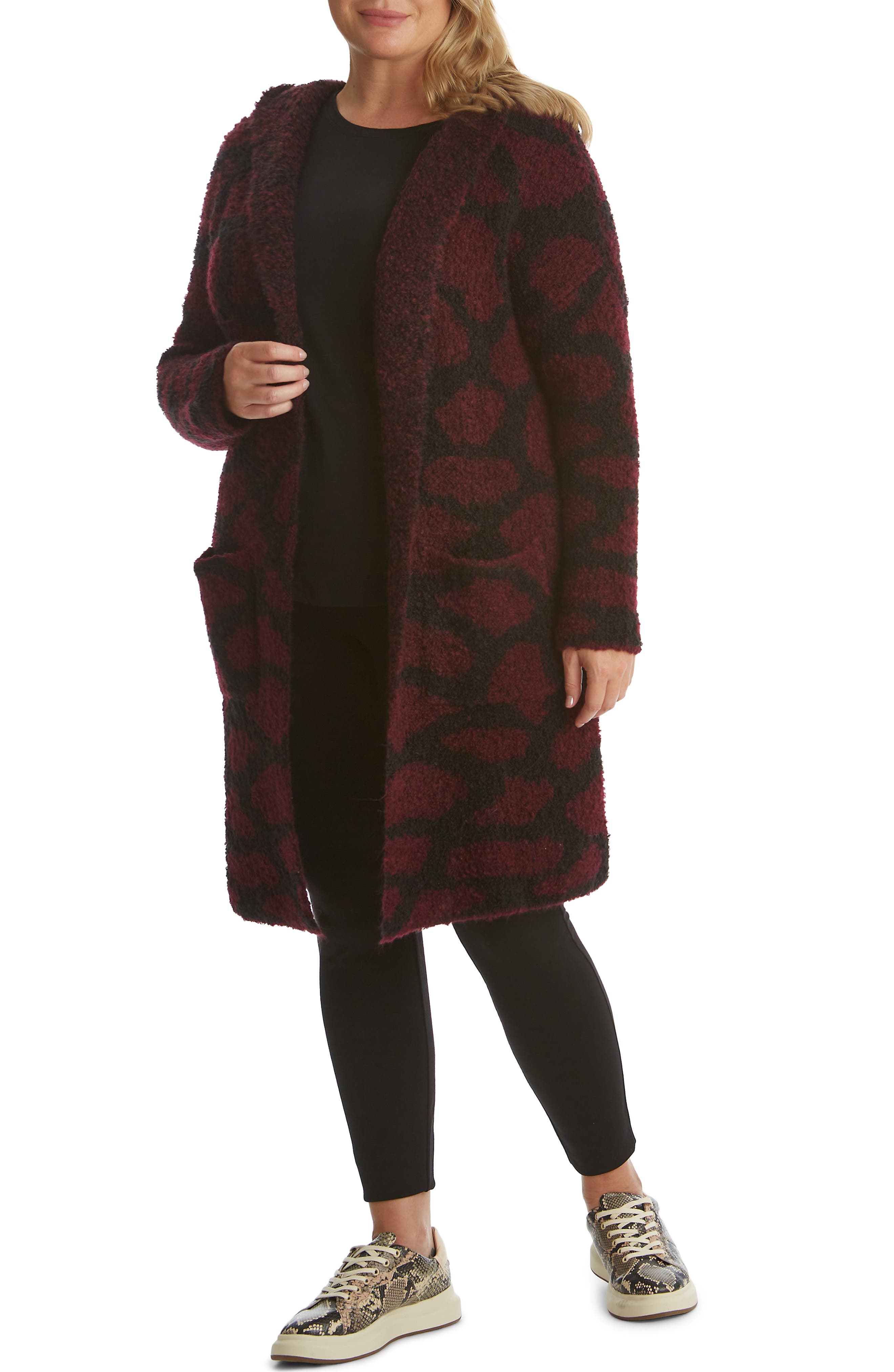 plus size purple cardigan