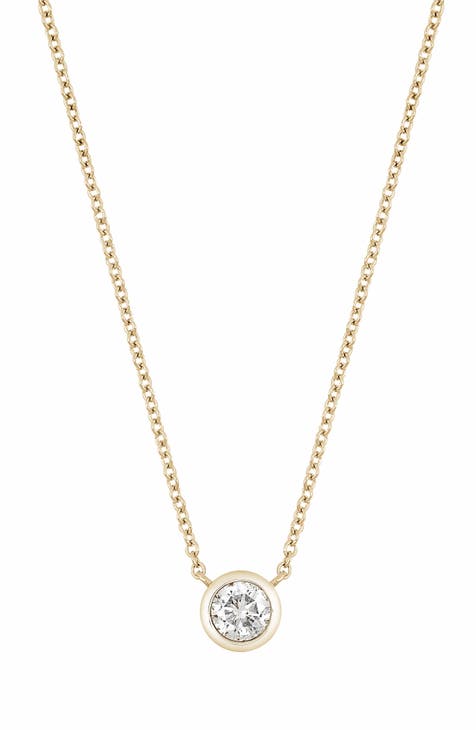 Diamond Bezel Pendant Necklace - 0.12 ctw (Nordstrom Exclusive)