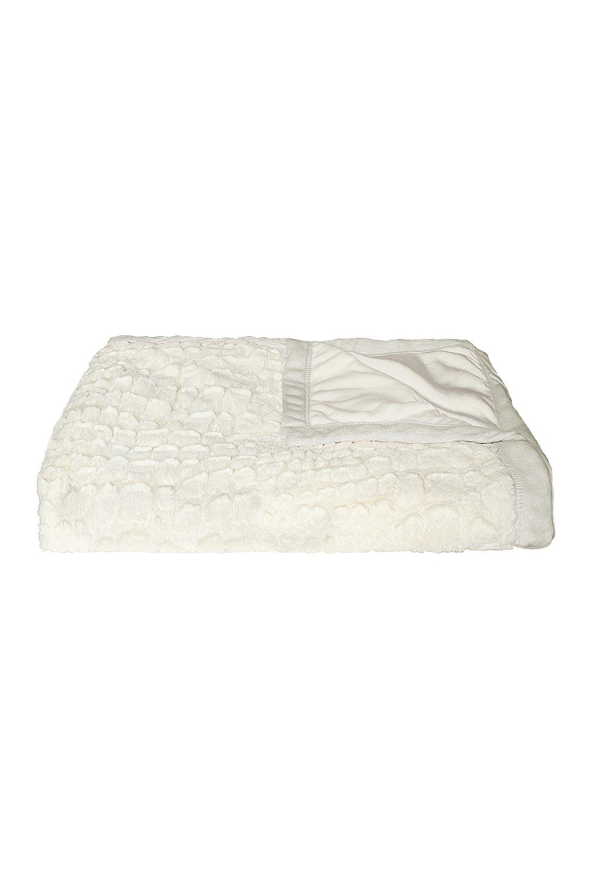 Luxe Faux Fur Throw In White