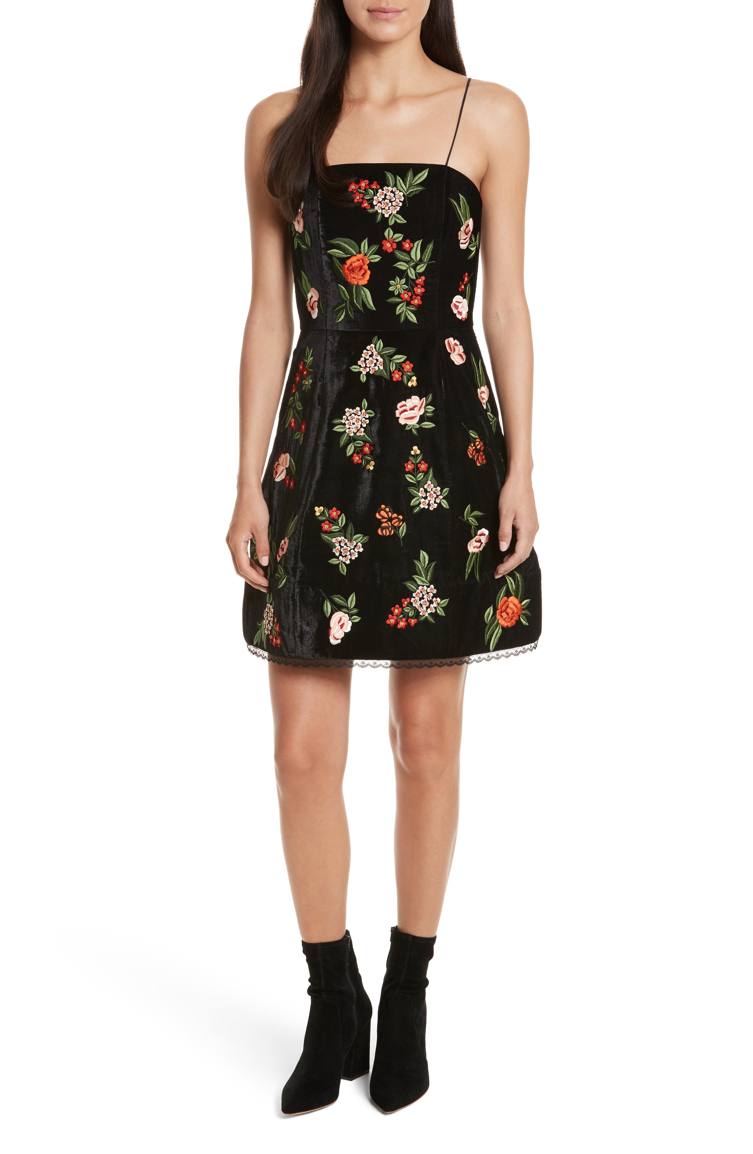 alice and olivia velvet dress