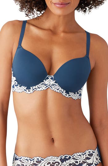 Wacoal Women's Instant Icon Underwire Bra, Provincial Blue/Angel Falls, 34B  : : Clothing, Shoes & Accessories