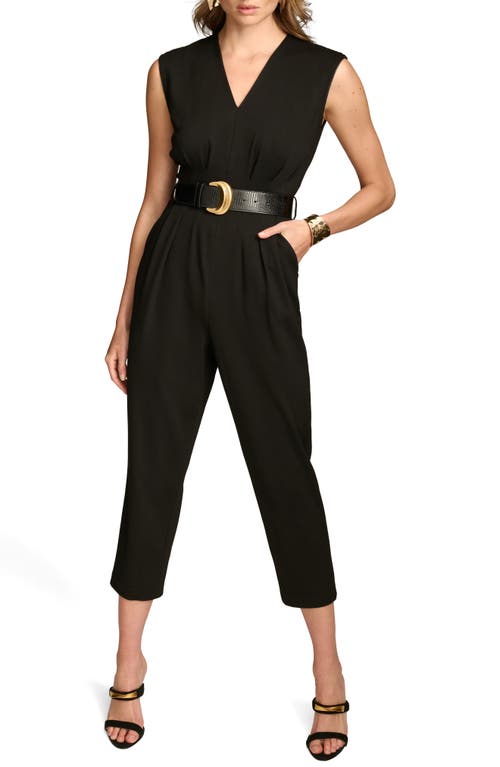 Shop Donna Karan New York Sleeveless Crop Jumpsuit In Black