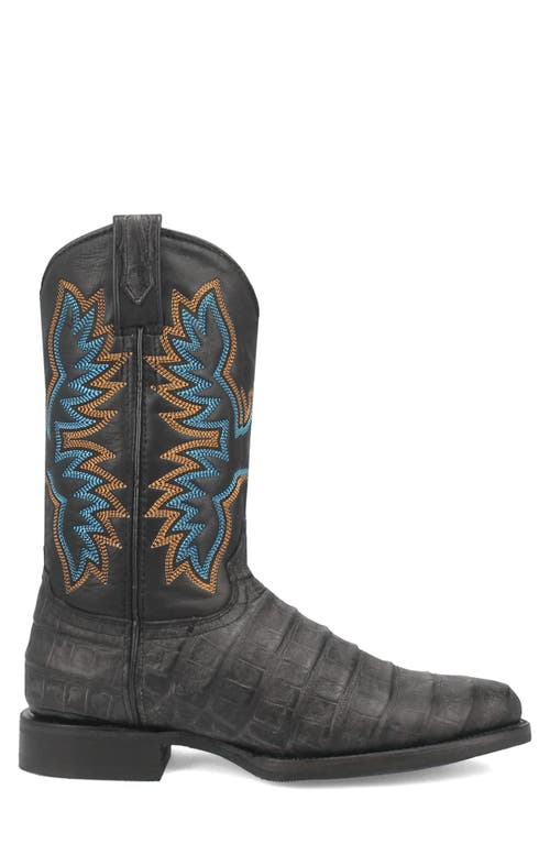 Shop Dingo Trail Boss Alligator Embossed Cowboy Boot In Black