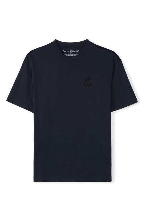 Shop Psycho Bunny Kingston Heavy Logo Appliqué T-shirt In Navy