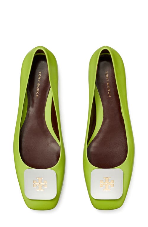 Shop Tory Burch Georgia Ballet Flat In Bright Pear