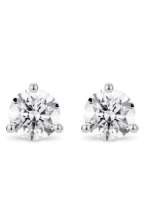 2-Carat Lab Grown Diamond Solitaire Stud Earrings in White/14K White Gold