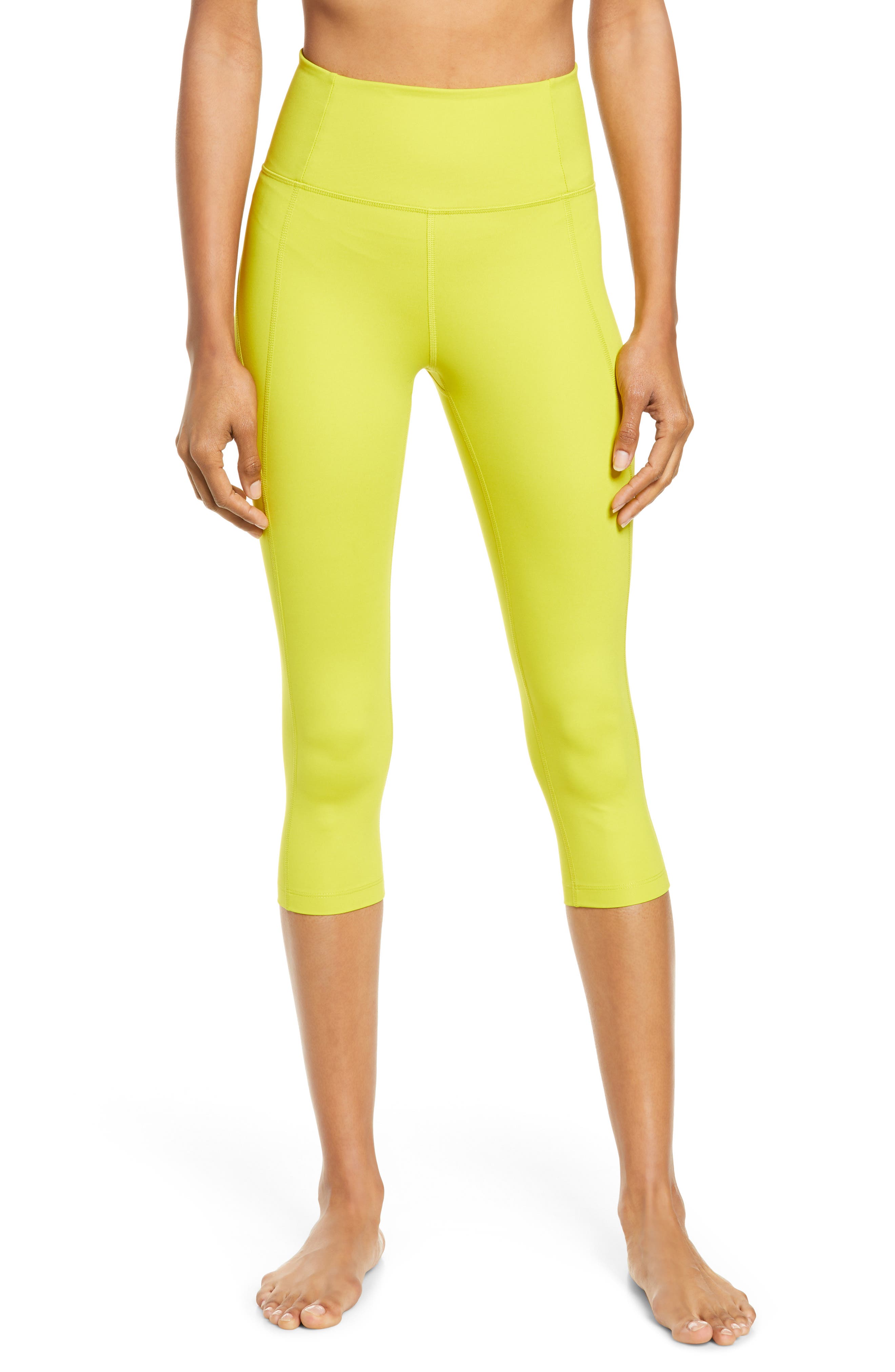 yellow crop pants