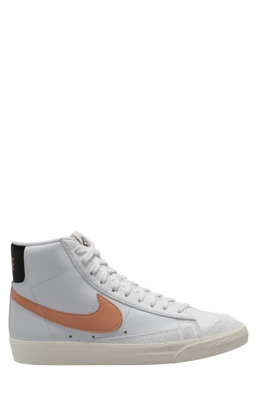 Nike Blazer Mid '77 Vintage Sneaker In White/amber Brown/black