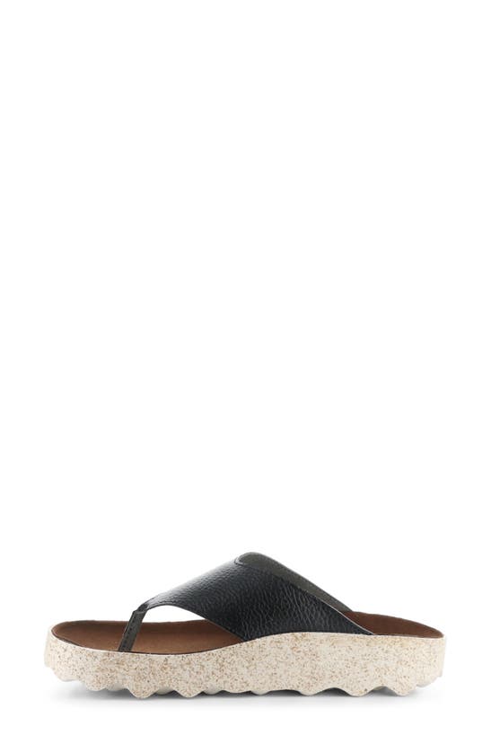 Shop Asportuguesas By Fly London Cami Platform Flip Flop In Black Eco Faux Leather