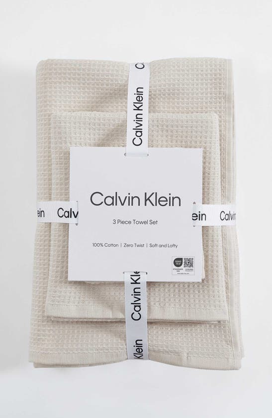 Calvin Klein Eternity Cotton Bath Essentials In Off White