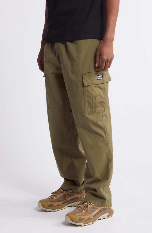 Shop Obey Easy Ripstop Cargo Pants In Field Green