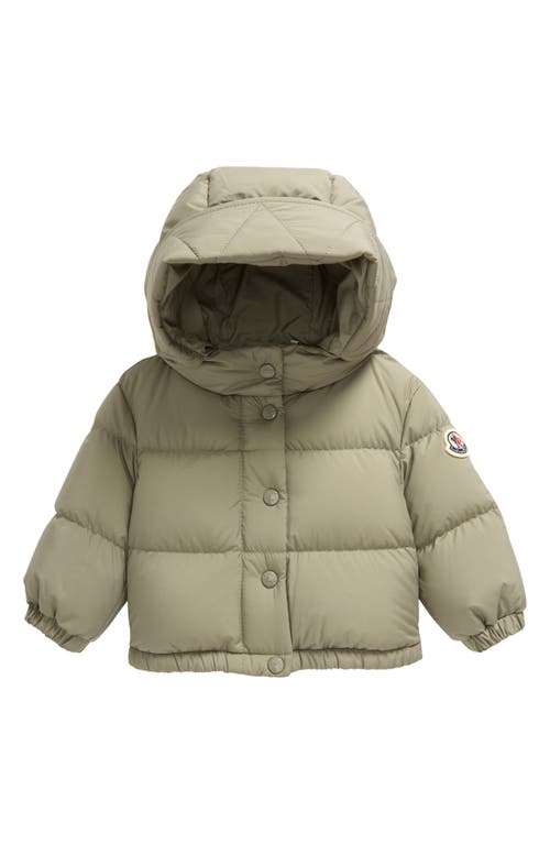 Shop Moncler Kids' Laurie Hooded Down Puffer Jacket In Grey