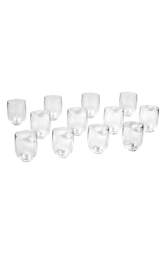 Tarhong Stemless Set Of 12 Goblets In Transparent
