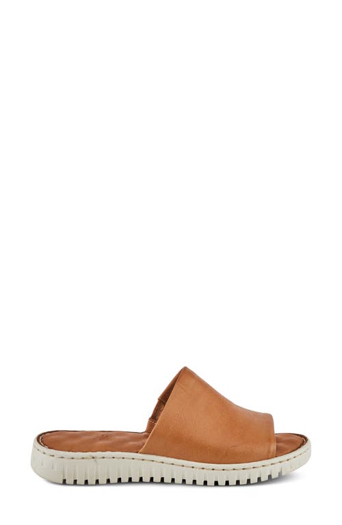 Shop Spring Step Nappa Slide Sandal In Camel