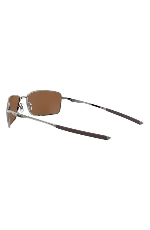 Oakley 60mm Polarized Rectangle Sunglasses In Tungsten/prizm Tungsten