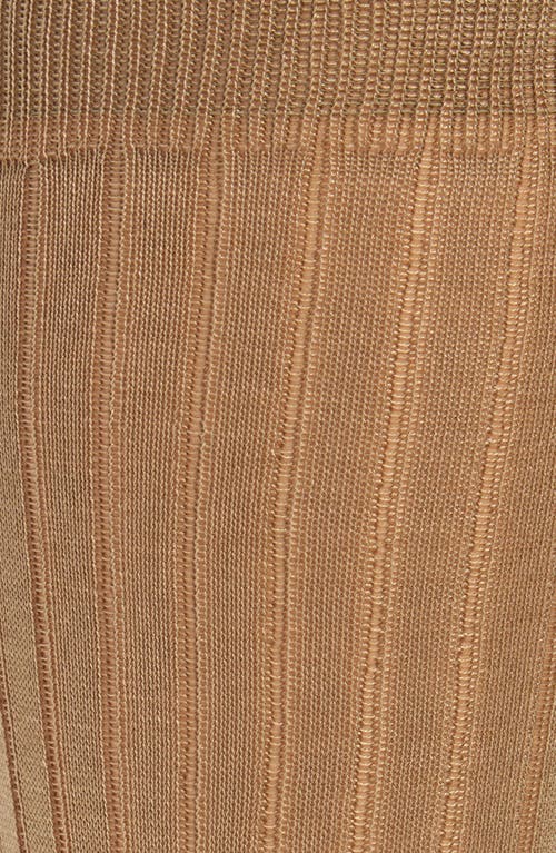 Nordstrom Ribbed Mercerized Cotton Blend Dress Socks In Taupe