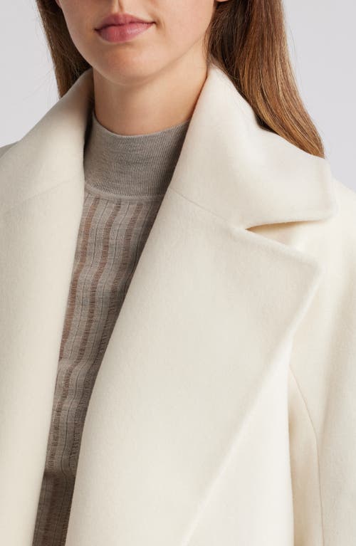 Fleurette Jade Open Front Wool Coat In Parchment