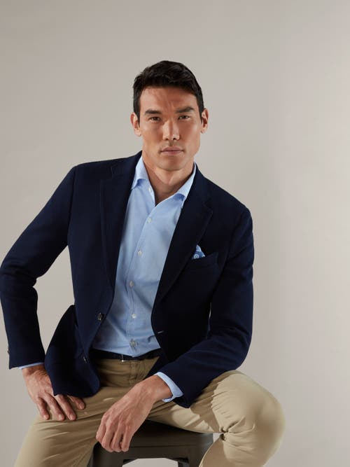 Robert Talbott Morgan Pinpoint Oxford Shirt In Blue Oxford