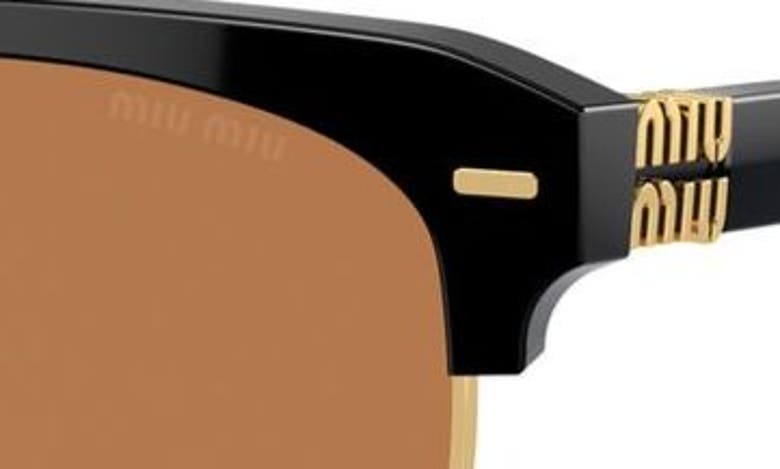 Shop Miu Miu 57mm Pilot Sunglasses In Brown