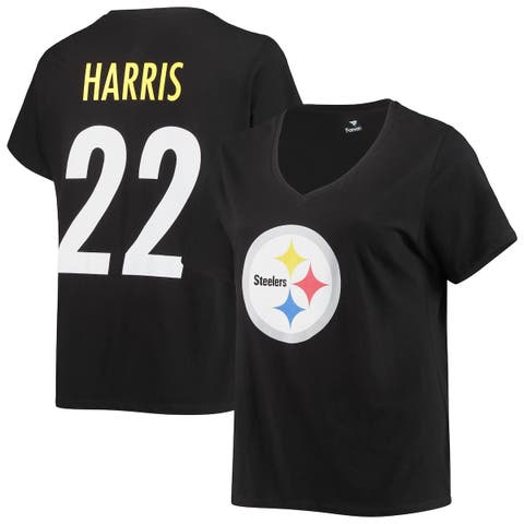 Pittsburgh Steelers Fanatics Branded Women's Established Jersey Cropped  V-Neck T-Shirt - Black