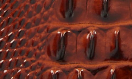Brahmin Marley Croc Embossed Leather Crossbody Bag In Pecan