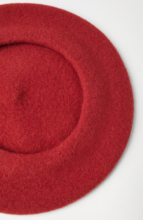 Shop Brunello Cucinelli Wool Beret With Precious Detail In Red