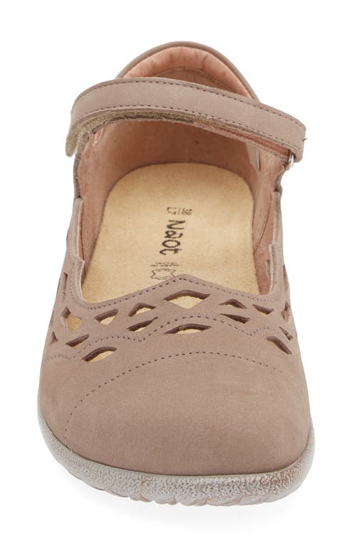 Naot Agathis Mary Jane Flat In Stone Nubuck