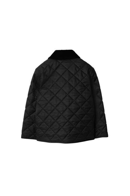 Shop Burberry Quilted Barn Jacket In Black