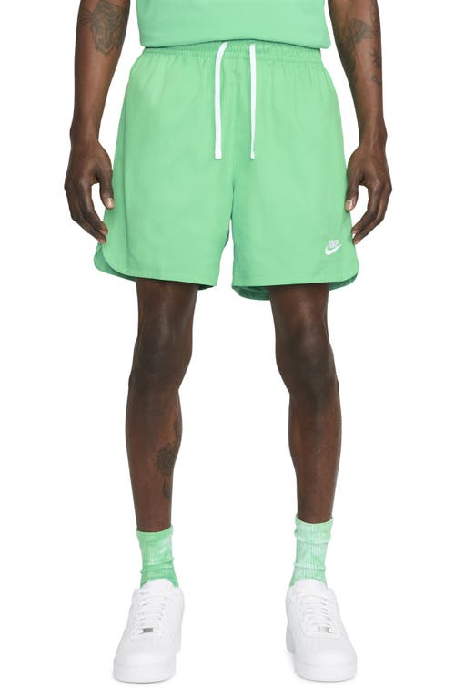 Nike Men's Woven Lined Flow Shorts in Spring Green/white at Nordstrom, Size Medium