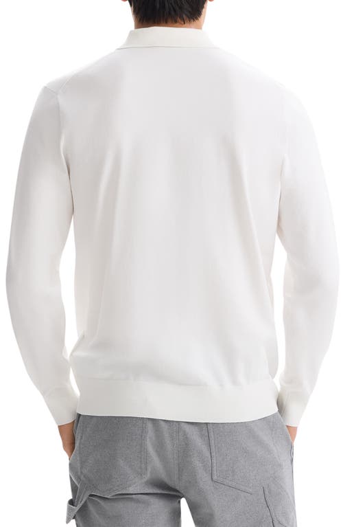 Shop Theory Goris Long Sleeve Polo In White