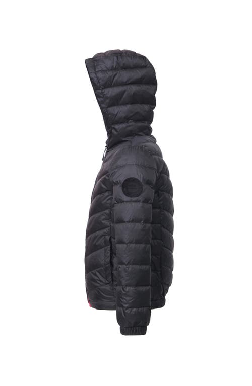 Shop Rokka&rolla Kids' Ultra Light Packable Down Jacket In Black