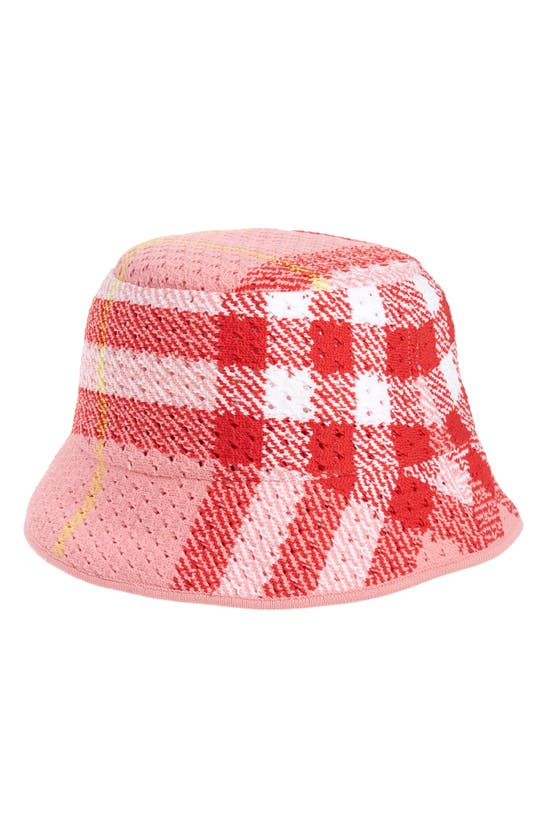 BURBERRY GIANT CHECK KNIT BUCKET HAT