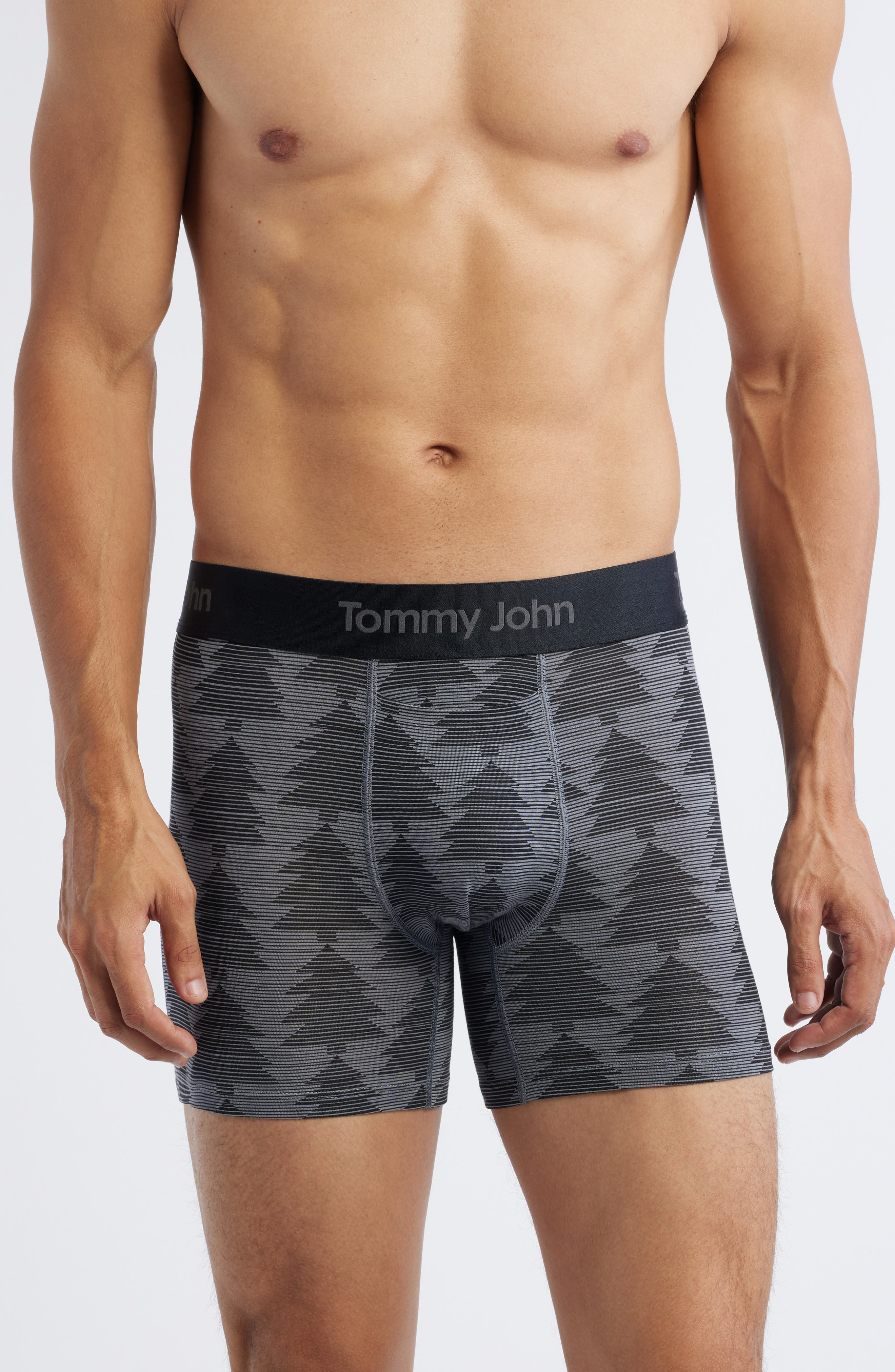 Tommy John Second Skin Boxer Briefs in Grey Pine Treeline 