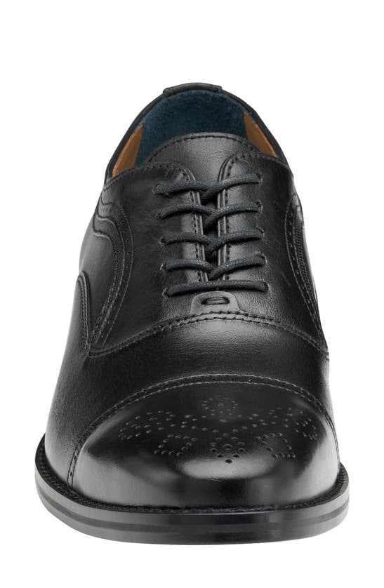 Shop Johnston & Murphy Danridge Cap Toe Oxford In Black