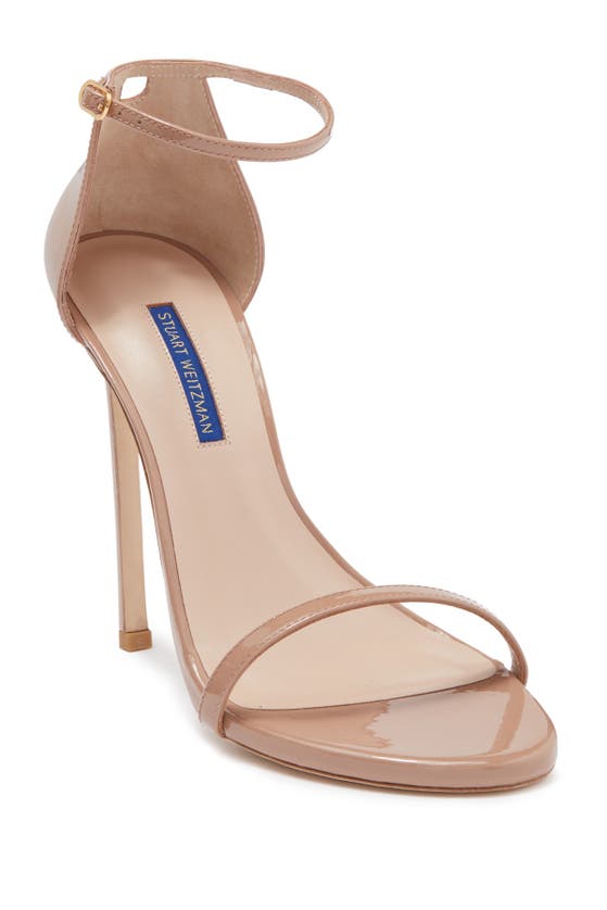 Shop Stuart Weitzman Nudist Strappy Heeled Sandal In Adobe