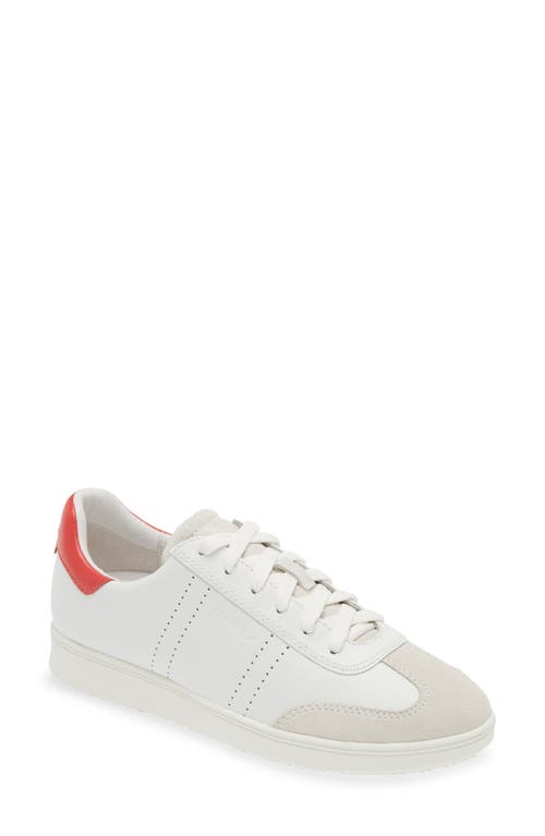 Drew Sneaker in White Scarlet