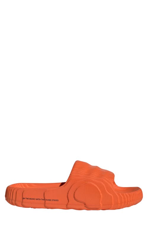 Shop Adidas Originals Adidas Adilette 22 Slide Sandal In Orange/orange/black