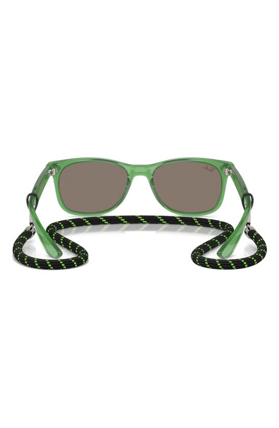 Shop Ray Ban Kids' Junior Wayfarer 47mm Square Sunglasses In Opal Green