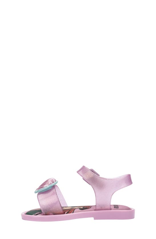 Mini Melissa X Disney Water Resistant Jelly Sandal In Pink Glitt
