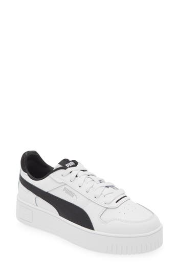 Puma Carina Street Sneaker In  White- Black