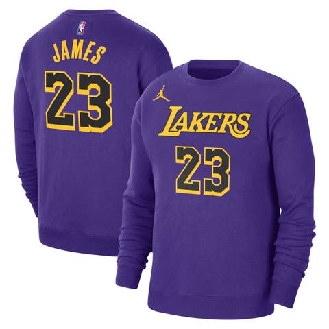 Men's Fanatics Branded LeBron James Cream/Purple Los Angeles