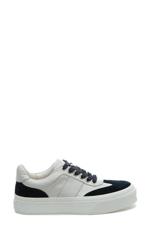 Shop J/slides Nyc Gabbie Platform Sneaker In White/navy