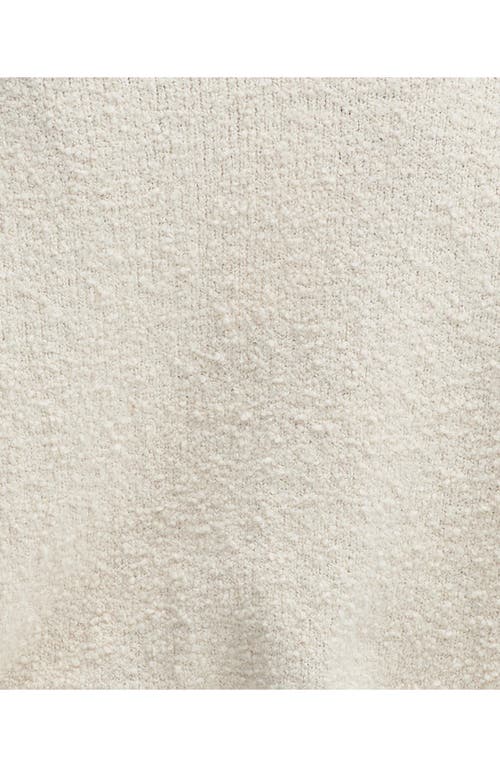 Barbour Iris Cotton Blend Bouclé Sweater In Ecru Beige