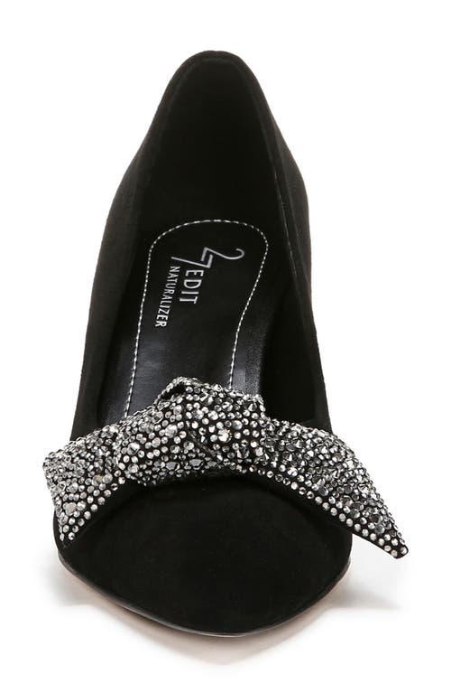 27 Edit Naturalizer Emery Bow Pointed Toe Pump In Black Suede