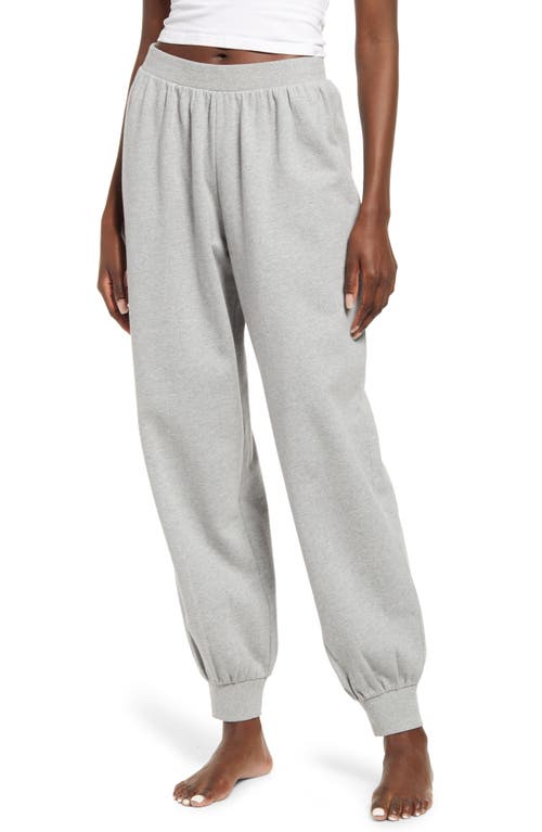 Open Edit Organic Cotton French Terry Joggers in Grey Heather