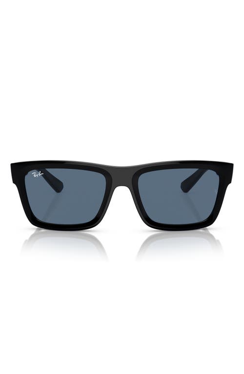Ray-Ban Warren 54mm Rectangular Sunglasses in Black Blue at Nordstrom